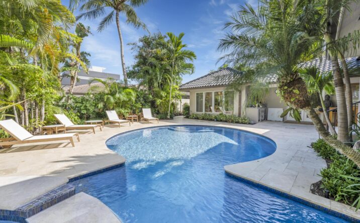 Tropical residential pool design completed by CKA Construction